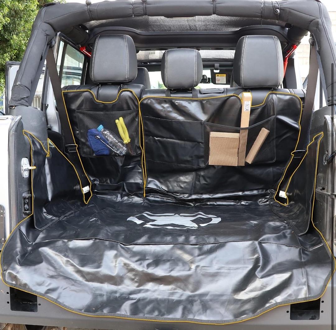 5PDW- Pet Dog Cargo Liner trunk mat for 07-24 Jeep Wrangler JK JL 4dr unlimited sahara rubicon rear trunk floor mat all weather water proof mat