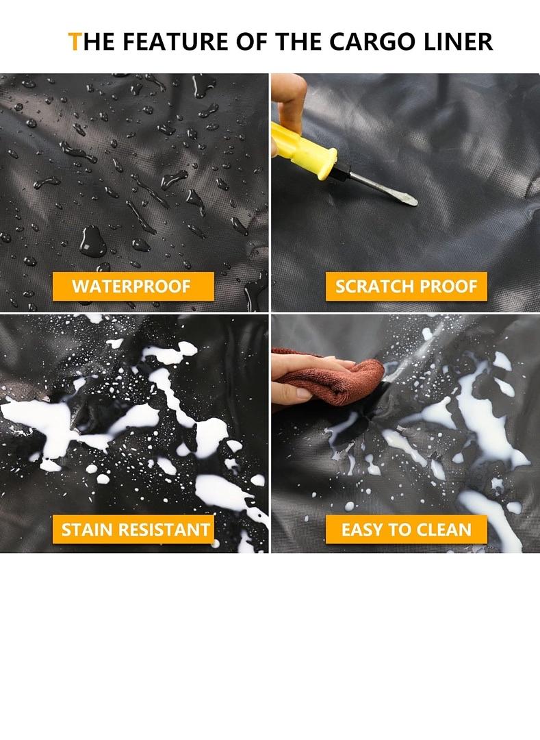 5PDW- Pet Dog Cargo Liner trunk mat for 07-24 Jeep Wrangler JK JL 4dr unlimited sahara rubicon rear trunk floor mat all weather water proof mat