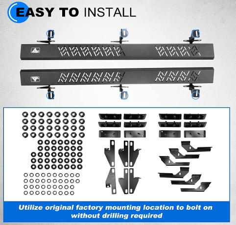18-21 Jeep Wrangler JL Powder Coated Side Step Running Board