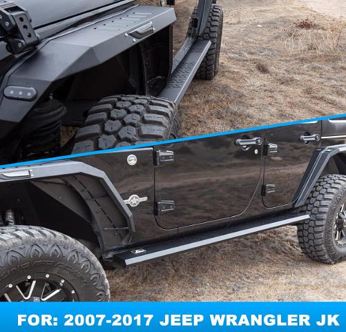 07-17 Jeep Wrangler JK Powder Coated Side Step Running Boards