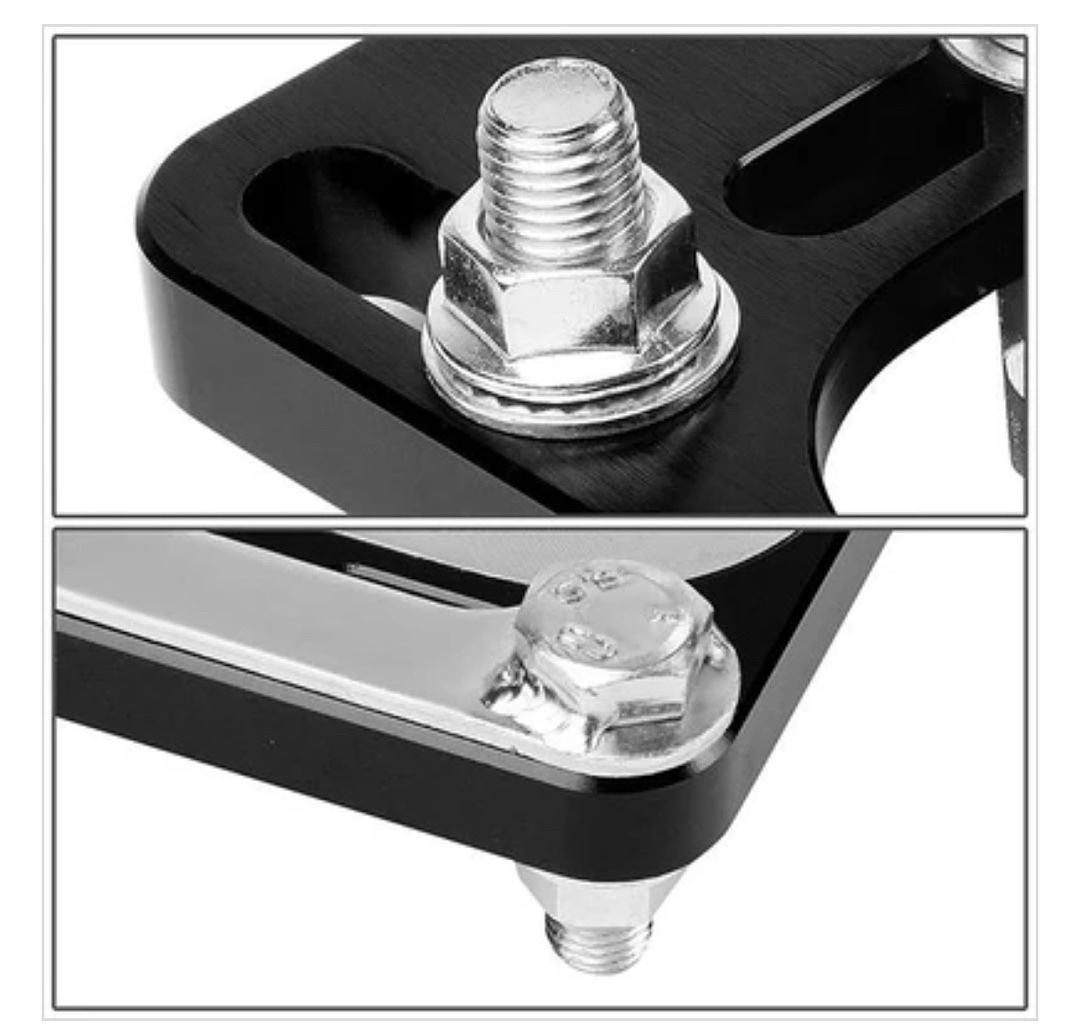 94-04 Ford Mustang +/- 2.5 Degree Adjustable Alignment Camber Caster Plates - Black