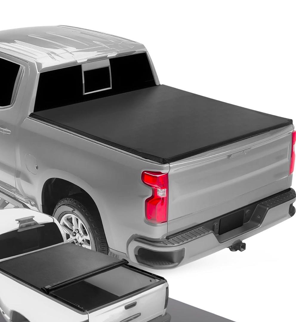 07-14 Chevy Silverado GMC Sierra 68.5 L 68.5 1500 2500HD 3500HD 5.8 Ft Bed Soft Roll-Up Tonneau Cover