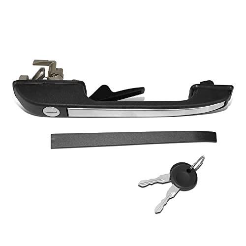 Front Right Side Outer Door Handle w/Key Hole Compatible with 1985-1992 Volkswagen Golf / 1985-1992 Jetta / 1979-1984 Rabbit / 1980-1984 Rabbit Convertible , Black