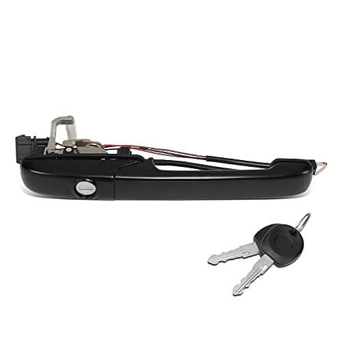 Front Right Side Outer Door Handle w/Key Hole Compatible with 1994-1997 Passat, With Keys , Black