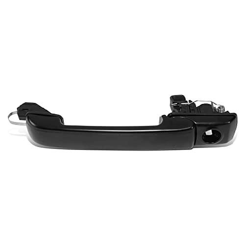 Front Outer Door Handle w/Key Hole w/o Key Set Compatible with 2005 Volkswagen Bora / 1995-1999 Cabrio / 2011-2014 Clasico / 1993-1999 Golf / 1993-1999 Jetta , Bla