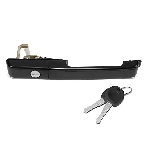 OB OEM-DHO-00165 Front Right Side Outer Door Handle w/Key Hole Compatible with 1990-1993 Passat, With Keys , Black