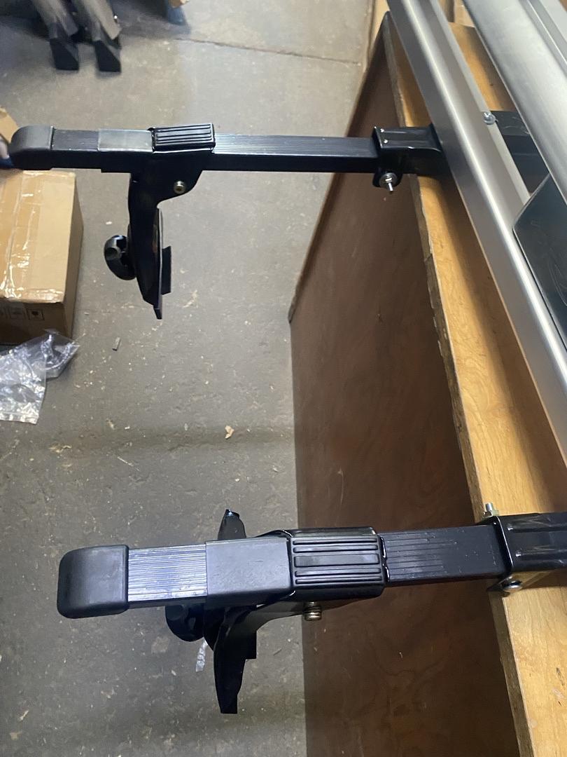 Silver Cargo Roof Rack Cross Bar + Carrier Basket (50" x 31"), with Adjustable Clamps