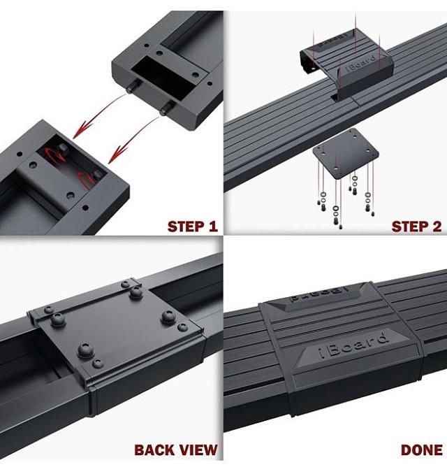 99-14 Ford Econoline Full Size Van 3-Door 6‚Äù Black Nerf Bar Side Step Running Boards