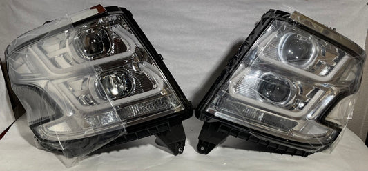 15-18 Chevy Suburban/Tahoe 3D LED DRL Projector Headlight - Chrome/Clear