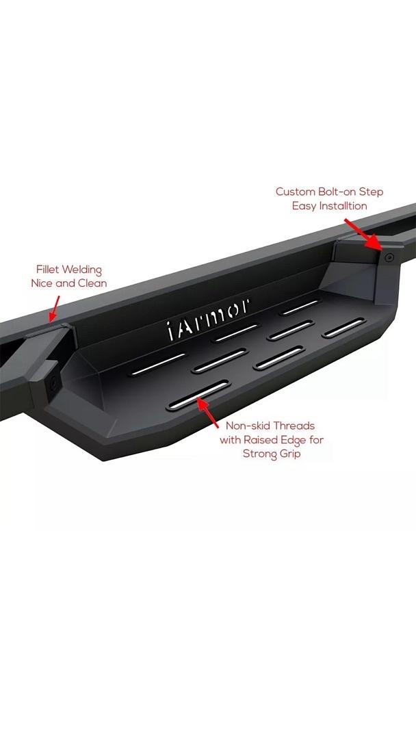 99-16 Ford F-250 / F-350 Super Duty 6‚Äù IArmor Black Stepper Off Road Running Boards