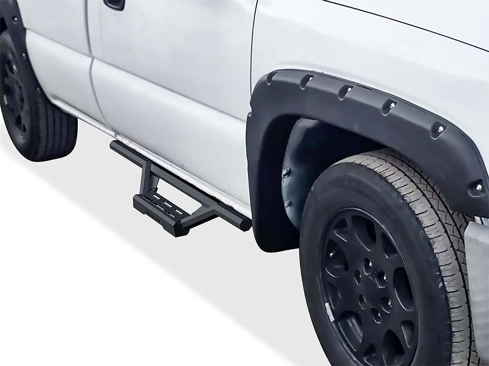 99-07 Chevy Silverado/ GMC Sierra Regular Cab IArmor Black Stepper Running Boards