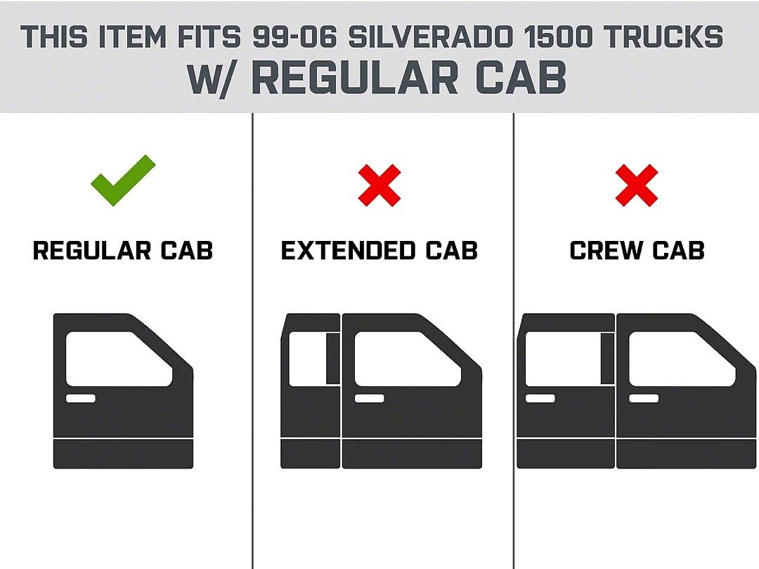 99-07 Chevy Silverado/ GMC Sierra Regular Cab IArmor Black Stepper Running Boards