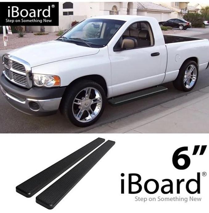 02-08 Dodge Ram 1500/2500/3500 Regular Cab iBoard Black 6" Side Bar Step Running Boards