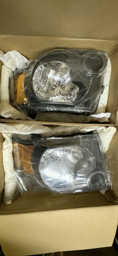 Pairs H13 OE Amber Reflector Headlight Compatible with 08-12 Escape,Black