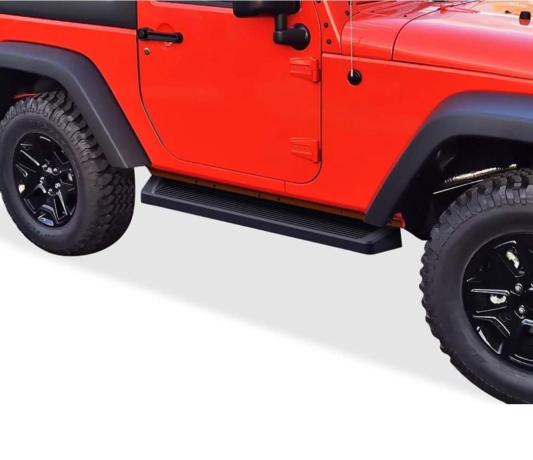 07-18 Jeep Wrangler 6in w/Lip Black Running boards