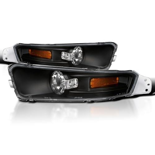 Spec-D Tuning Black Housing Clear Lens Bumper Lights Compatible with 2005-2009 Ford Mustang Gt V6 L+R Pair Assembly