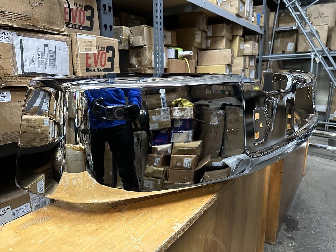 09-14 Ford F150 Chrome Front Bumper W/O Fog Light Cutout
