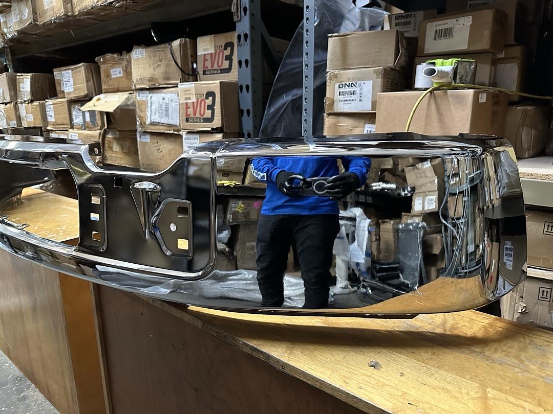 09-14 Ford F150 Chrome Front Bumper W/O Fog Light Cutout