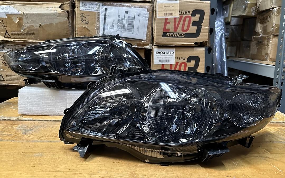 09-10 Toyota Corolla Smoked Lens Headlights
