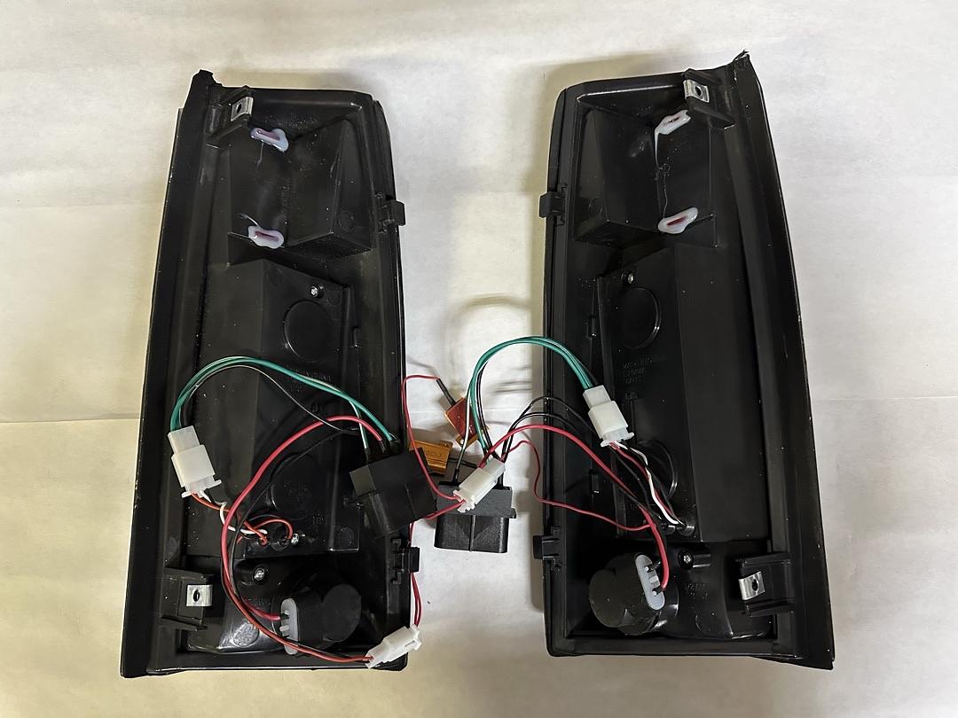 OB TL-C10-LED-3D-BK-SM 88-02 Chevy GMC C/K Series Smoked Lens LED Taillights Chipped (left side)