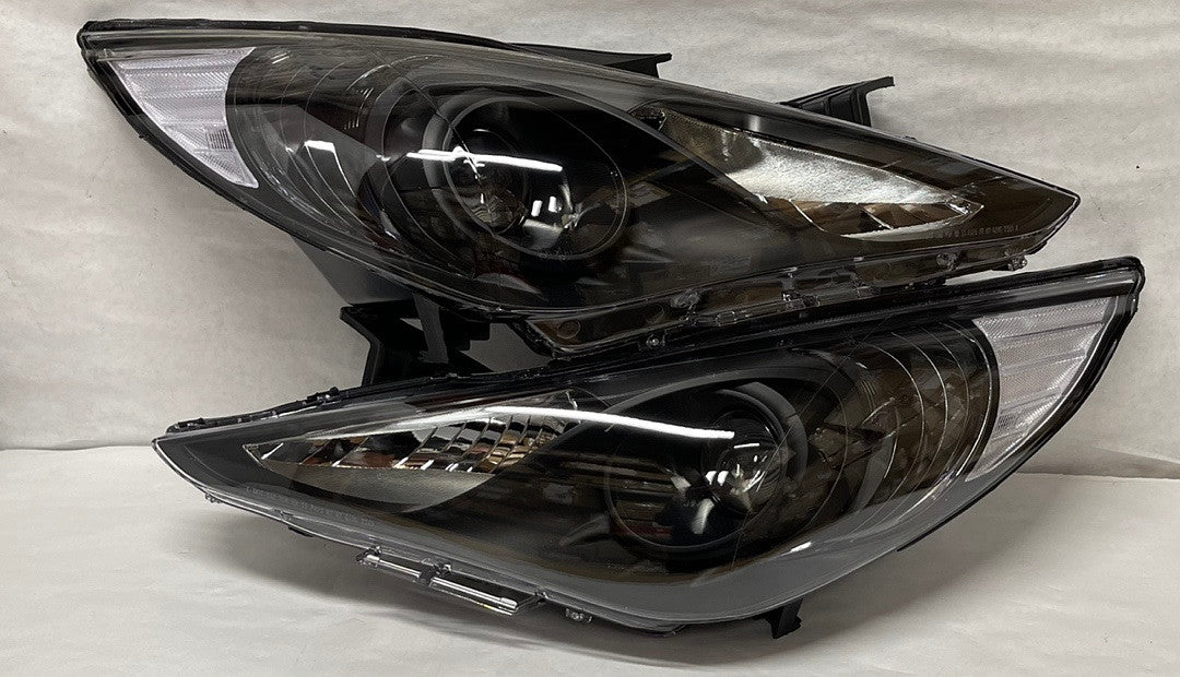 Black Housing Projector Headlights Compatible with 11-14 Sonata Excludes Hybrid