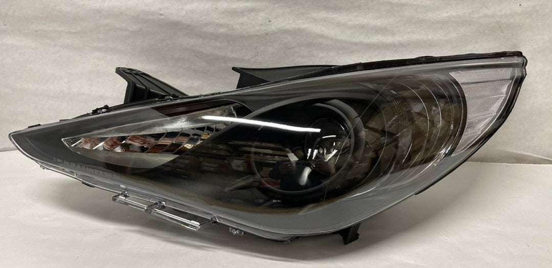 Black Housing Projector Headlights Compatible with 11-14 Sonata Excludes Hybrid