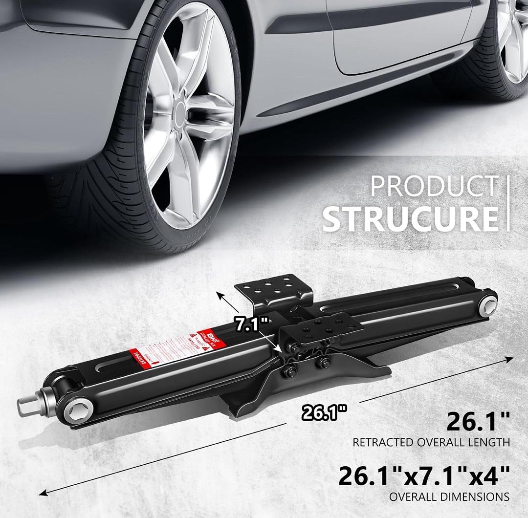 4-Pack 5000lbs RV Trailer Stabilizer Leveling Scissor Jacks 4-24" Height