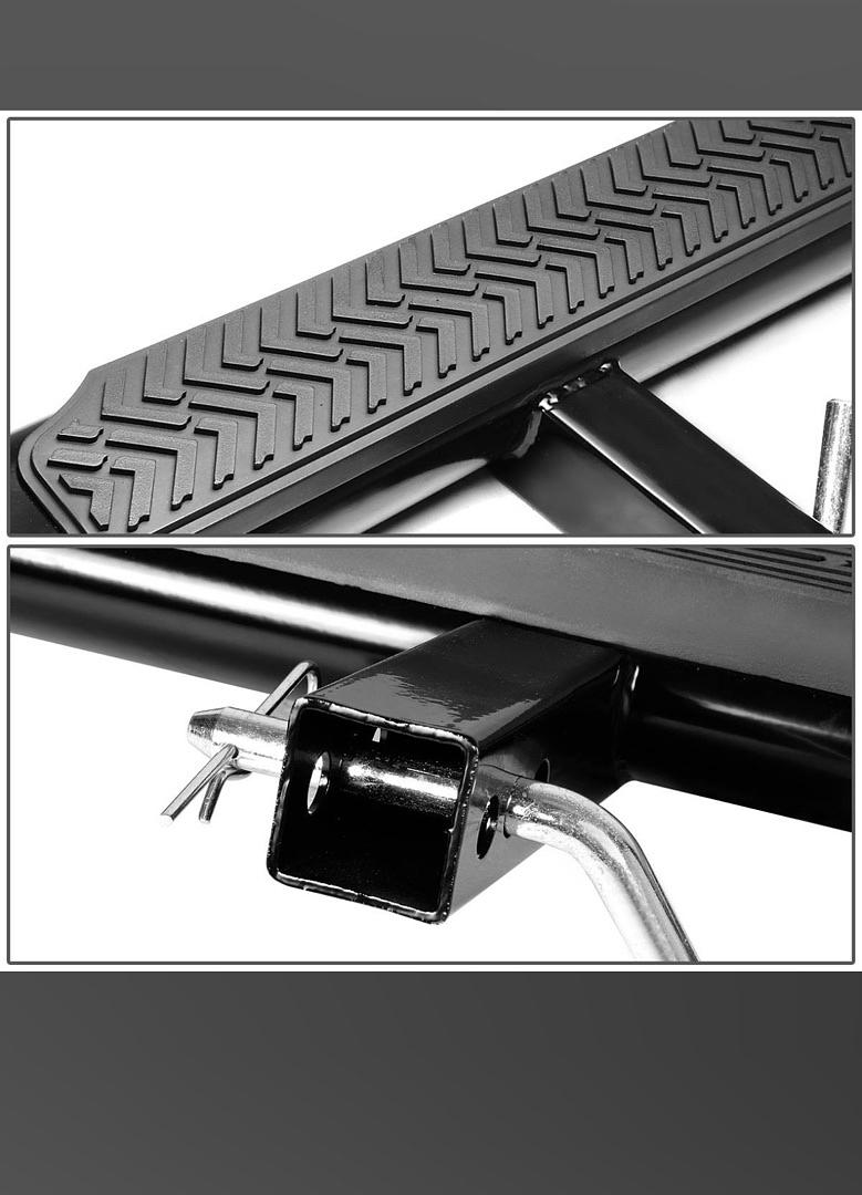 35-inch x 4-inch Oval Tube Class III 2-inch Recevier Hitch Step Bar (Black)