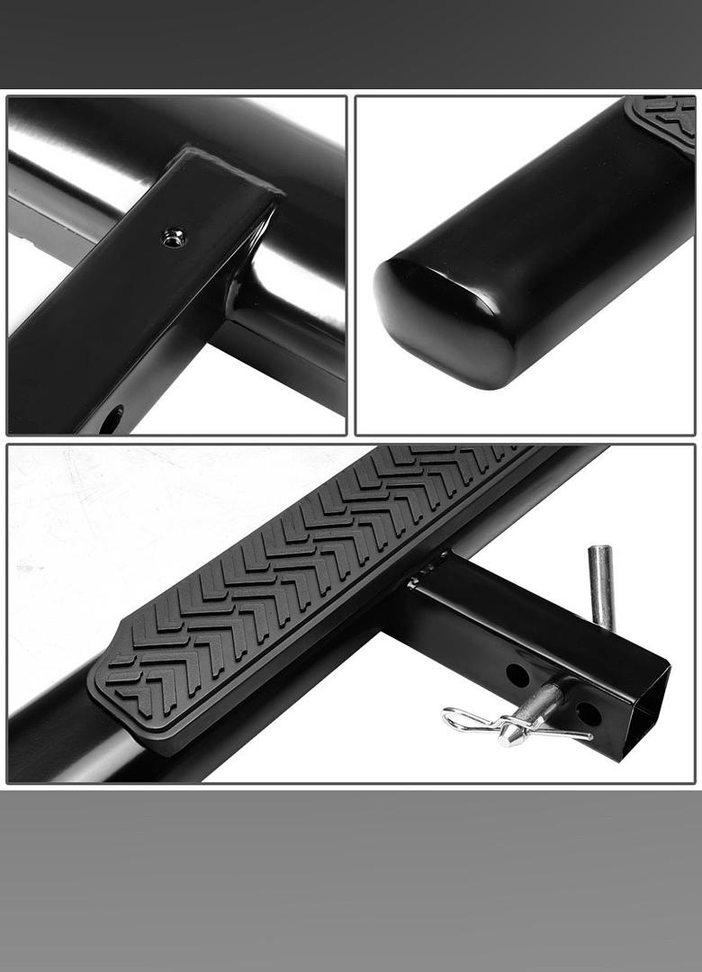 35-inch x 4-inch Oval Tube Class III 2-inch Recevier Hitch Step Bar (Black)