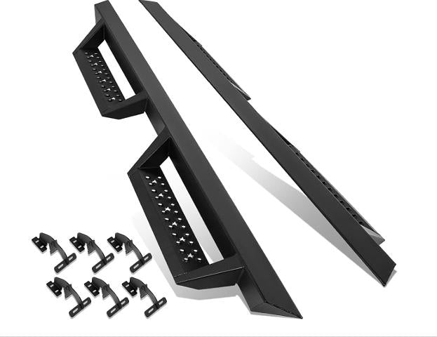 2.75" Wide Square Board/Lowered Cleat Steps Running Boards Compatible with 09-18 Ram 1500 Crew Cab