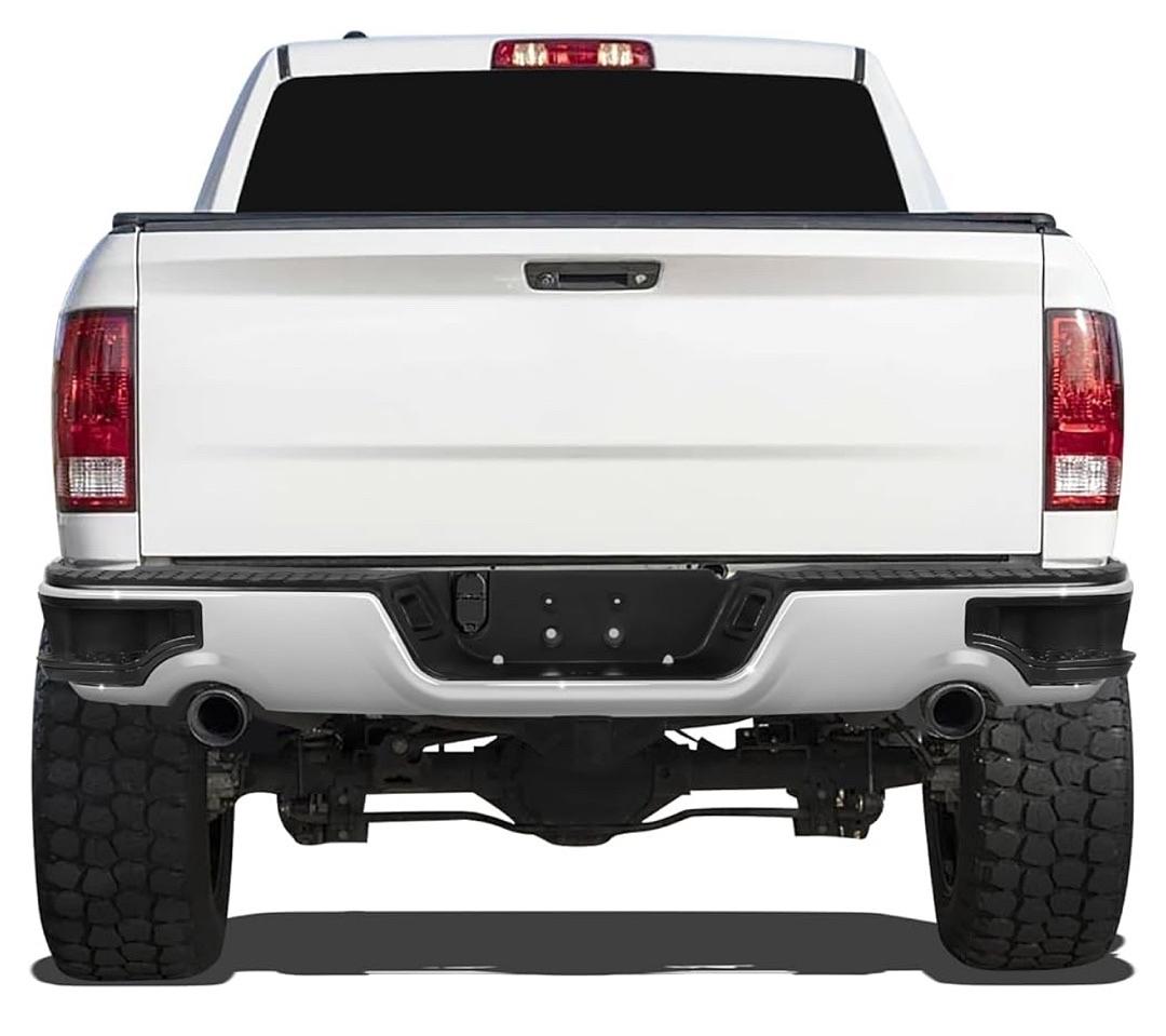 Rear Step Bumper Compatible With Ram 1500 2009-2010/Ram 1500 2011-2018/Ram 1500 Classic 2019-2023/Without Sensor Hole,with Dual Exhaust Cutouts, CH1103118