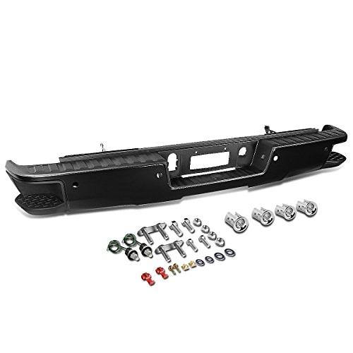 Rear Step Bumper W/Corner Step & Parking Sensor Holes Compatible with 14-18 Silverado/Sierra 1500, 2019 Silverado 1500 LD/Sierra 1500 Limited, Black