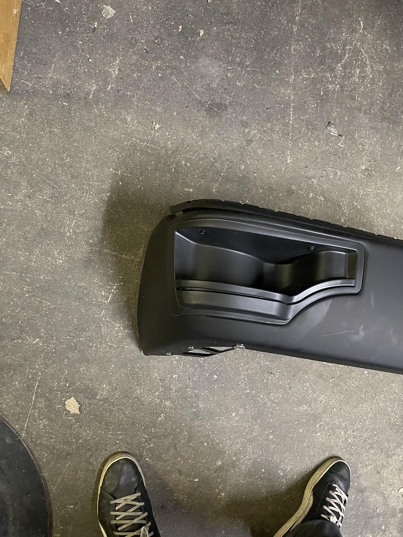 OB RBUM-ST-DR09-08-BK 2009-2018 Dodge Ram 1500 Rear Step Bumper WITHOUT Parking Sensor Holes & WITHOUT Dual Exhaust - Black