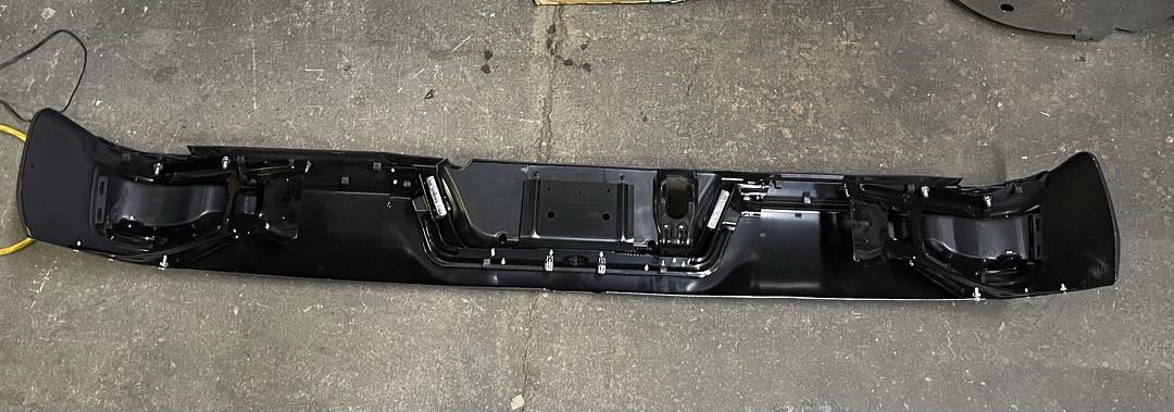 OB RBUM-ST-DR09-08-BK 2009-2018 Dodge Ram 1500 Rear Step Bumper WITHOUT Parking Sensor Holes & WITHOUT Dual Exhaust - Black