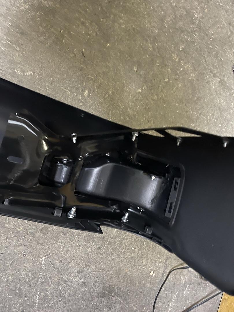 OB RBUM-ST-DR09-08-BK 2009-2018 Dodge Ram 1500 Rear Step Bumper WITHOUT Parking Sensor Holes & WITHOUT Dual Exhaust - Black