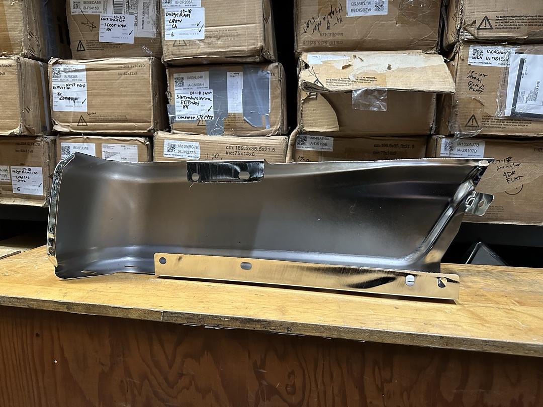 15-20 Ford F150 Steel Rear Left Bumper Endcap , Chrome,