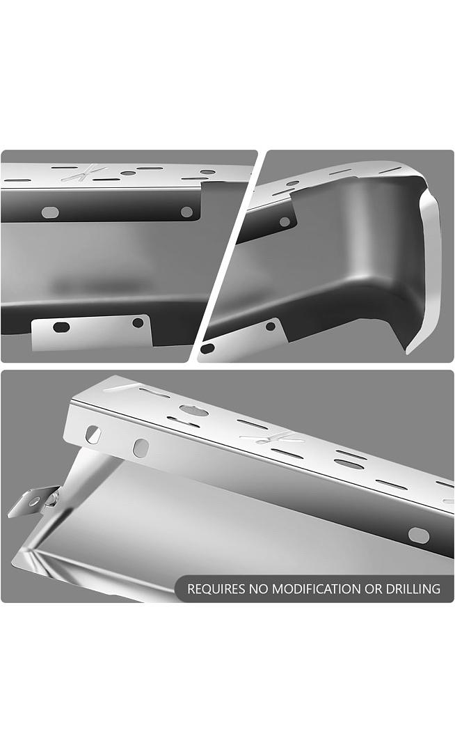 15-20 Ford F150 Steel Rear Left Bumper Endcap , Chrome,