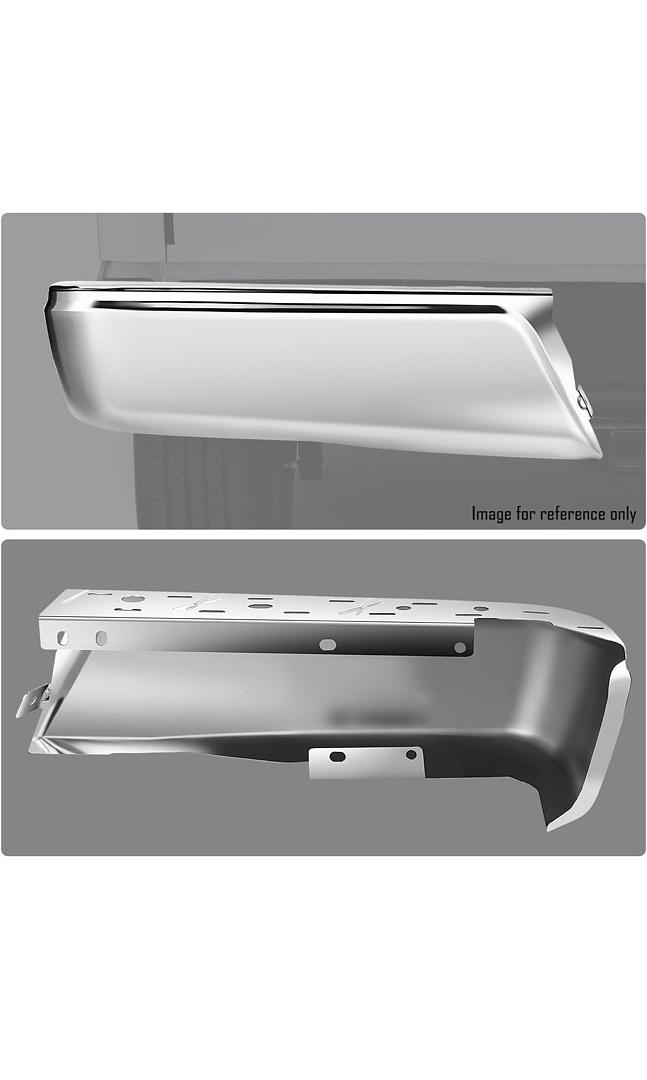 15-20 Ford F150 Steel Rear Left Bumper Endcap , Chrome,