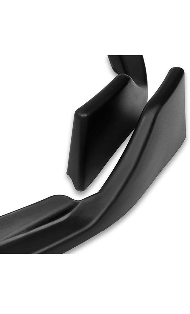19-20 C-Class W205, Matte Black, 3PCS Front Bumper Lip With Vertical Stabilizer