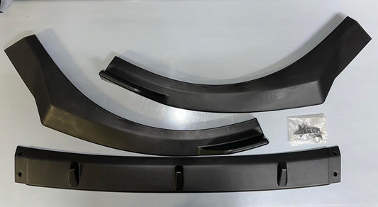 21-22 Hyundai Elantra, 3PC STP-Style Front Bumper Lip Matte Black
