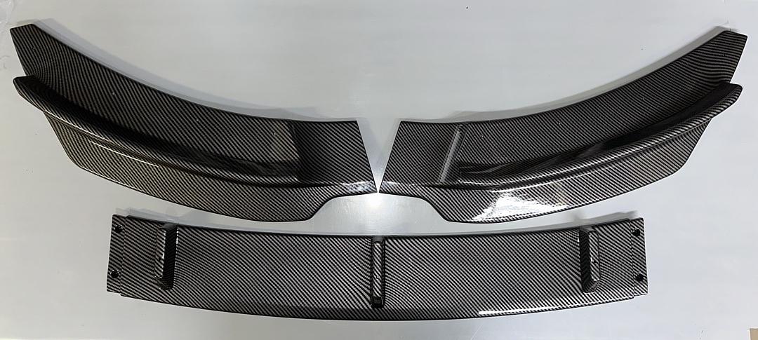 14-19 BMW 4-Series Gran Coupe M-Sport Resin Carbon Fiber Front W/ Vertical Stabilizers Bumper Lip