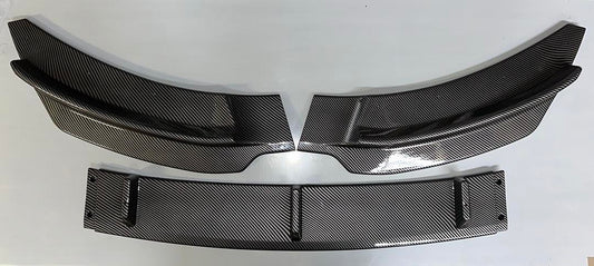 14-19 BMW 4-Series Gran Coupe M-Sport Resin Carbon Fiber Front W/ Vertical Stabilizers Bumper Lip