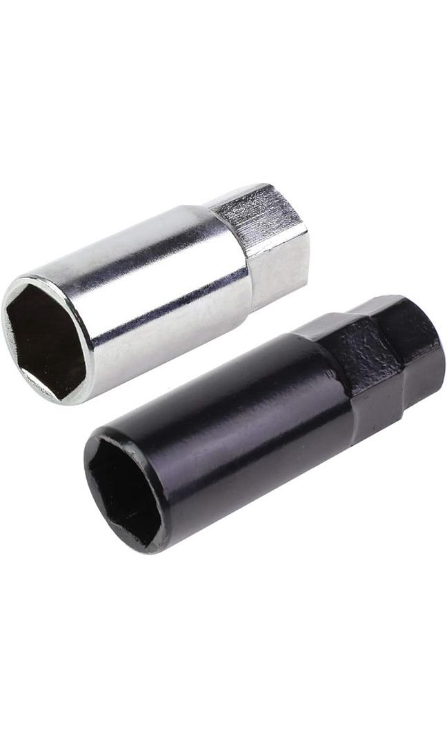 20Pcs M12 x 1.5 Open/Closed End Aluminum Alloy Wheel Lug Nuts w/Deep Drive Extension, 23mm OD/83mm H, Red