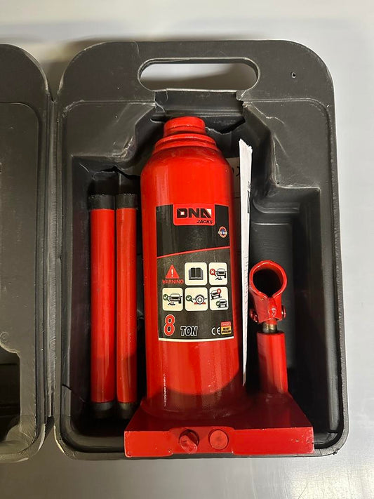 OPEN BOX TOOLS-00358 8 tons / 17637 lbs Lifting Automotive Welded Hydraulic Bottle Jack for Repair Vehicle, Pickup, Truck, w/Manual Handle, Red