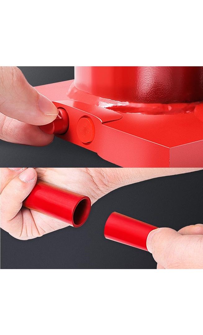 OPEN BOX TOOLS-00358 8 tons / 17637 lbs Lifting Automotive Welded Hydraulic Bottle Jack for Repair Vehicle, Pickup, Truck, w/Manual Handle, Red