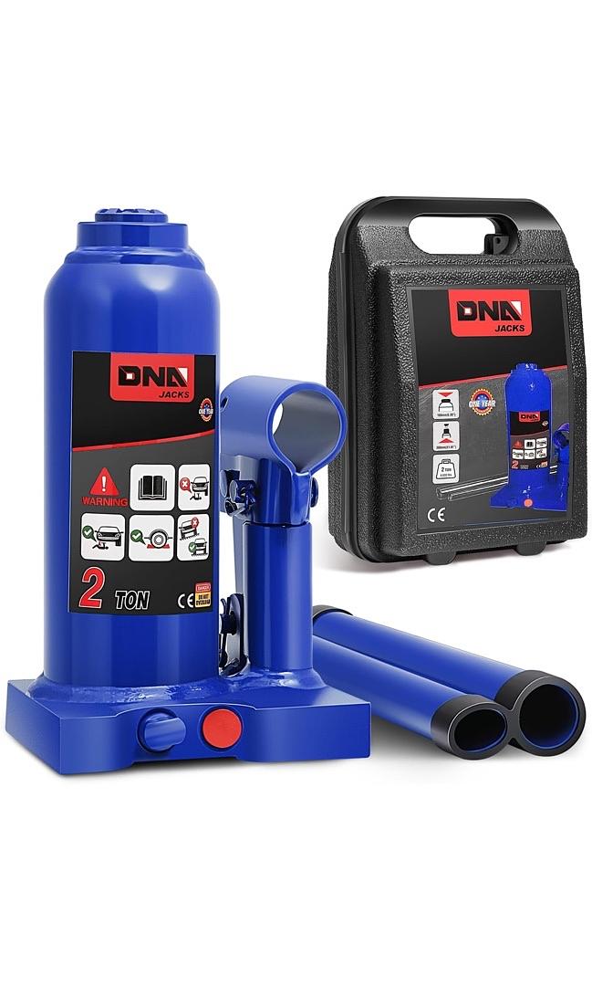 OPEN BOX TOOLS-00347 2 tons / 4409.2 lbs Lifting Automotive Welded Hydraulic Bottle Jack for Repair Vehicle, Pickup, Truck, w/Manual Handle, Blue
