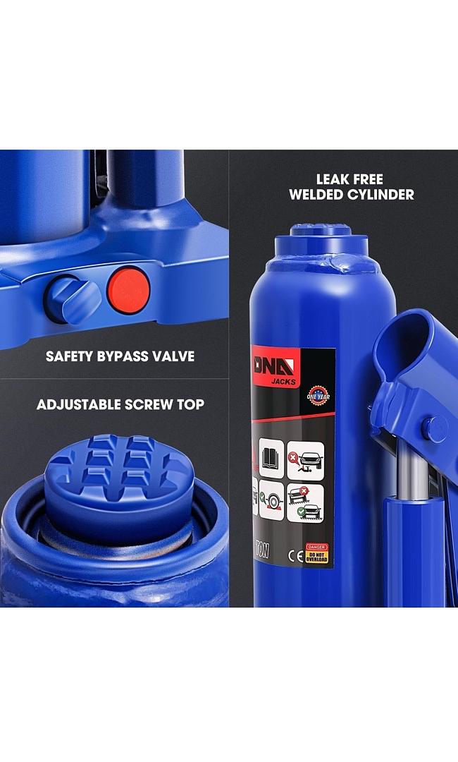 OPEN BOX TOOLS-00347 2 tons / 4409.2 lbs Lifting Automotive Welded Hydraulic Bottle Jack for Repair Vehicle, Pickup, Truck, w/Manual Handle, Blue
