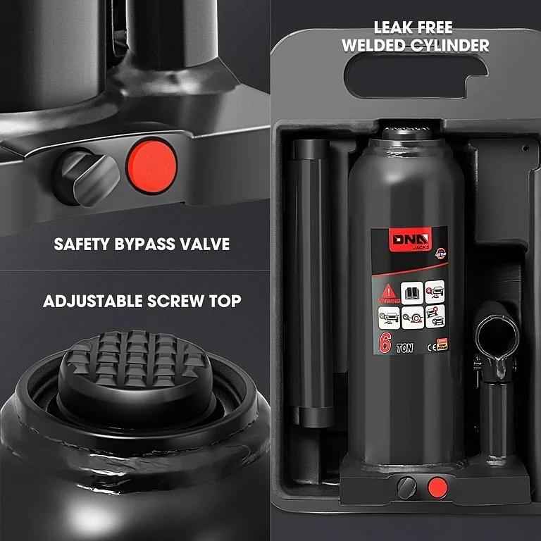 17'' 6 Tons (13227 lbs) Car Pickup SUV Auto Repair Manual Automotive Hydraulic Welded Bottle Jack Black