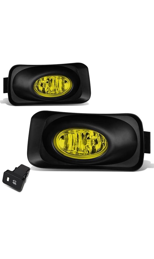 Front Bumper Fog Light Driver & Passenger Side Enhance visibility [Compatible with 04-05 Acura TSX]