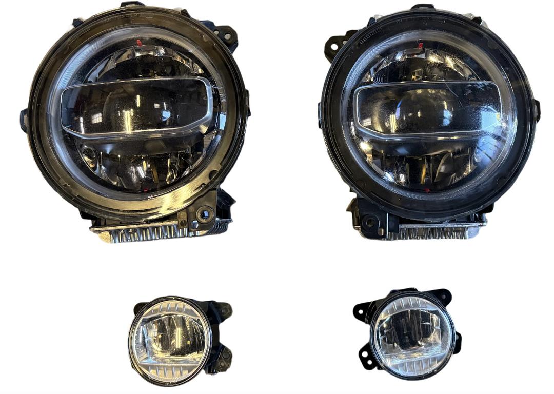 18 and ON Jeep Wrangler OEM Headlights plus Fog Lights